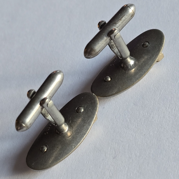 Vintage Pete cuff links name jewelry Peter gold silver tone cufflinks - Picture 6 of 10